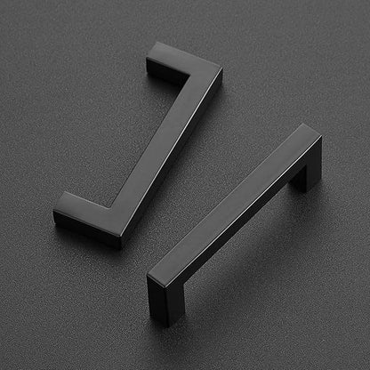 Ravinte 5 Pack Black Cabinet Pulls 3-3/4 Inch Square Kitchen Cabinet Handles Matte Black Kitchen Hardware for Drawer Pulls Drawer Handles Come with Screwdriver