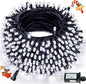 Connectable 300LED 99Ft 13Modes Christmas String Lights Indoor Outdoor | Extendable Green Wire Cool White Christmas Tree Lights with Timer | Twinkle Fairy Light Plug in for Xmas Tree(Cool White)