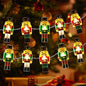 Coquimbo Christmas Decorations Indoor 10FT 30 LED Nutcracker String Lights Cute Fairy Lights Indoor Outdoor for New Year Party, Fireplace, Window, Front Door