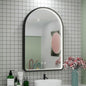 24x36 Inch Arched LED Mirror for Bathroom with Lights, Adjustable 3000K/4500K/6000K, Wall Mounted Black Frame Lighted Bathroom Vanity Mirror, Anti-Fog, Dimmable, Memory Function