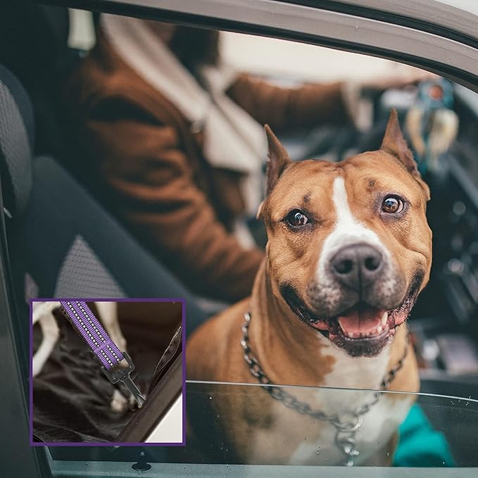 No Pull Dog Harness for Large Dogs, Adjustable No Choke Pet Vest with Dog Leash Fit Smart Reflective Pet Walking Harness for Training Easy Control Soft Handle Purple Camo L-Mewly Pet