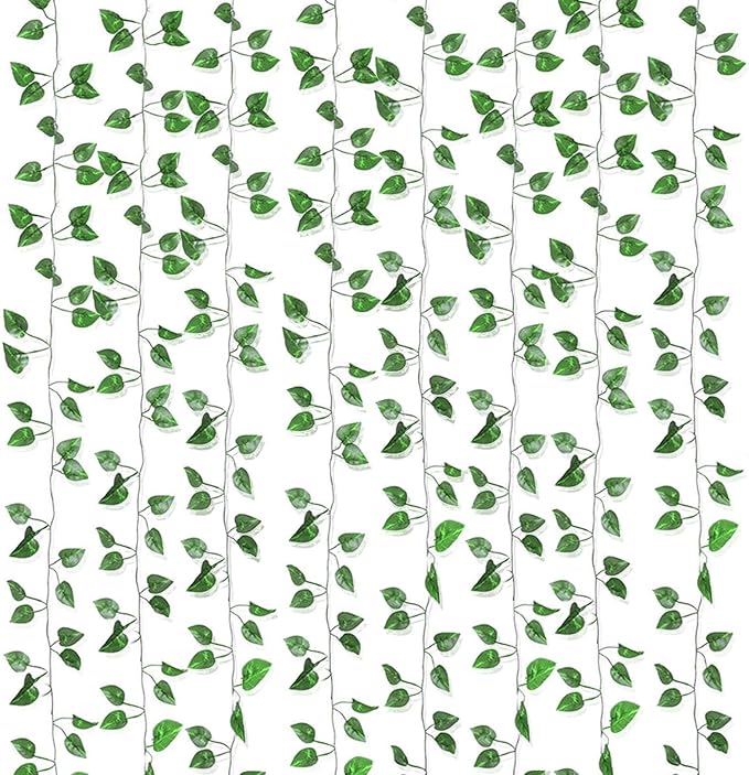1800 Feet 240 Pack Fake Greenery Hanging Garland, Ivy Leaf Plants, Vine Leaves, Fake Flowers Foliage for Bedroom Garden Wall Decor