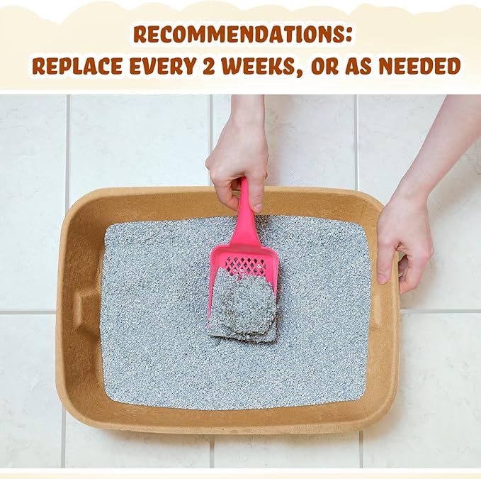 Tessco 15 Pack Small Disposable Litter Box Kitten Disposable Cat Litter Tray 16.1 x 11.2 x 3.7 Inch Paper Box for Indoor Outdoor Small Animals Cat, Hamster, Guinea Pig, Mice, Bunny and More-Mewly Pet