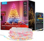 Govee Christmas Lights 2, RGBWIC 66FT 200LEDs Holiday String Lights with Shape Mapping Function, Smart LED Decoration for Indoor Outdoor Tree, 130+ Preset Scenes, Voice and APP Control, Clear Wire