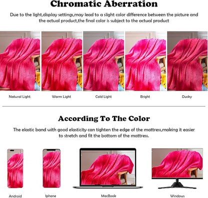 NEWCOSPLAY Super Soft King Blanket Dark Rose Red Premium Silky Flannel Fleece Leaves Pattern Lightweight Bed Blanket All Season Use (Dark Rose Red, King(90"x110"))