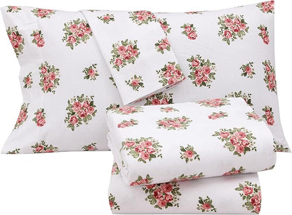 RUVANTI Flannel Sheets Queen Size - 100% Cotton Double Brushed Bed Sheets, Deep Pockets 16 Inches Queen Sheet Set, All Seasons Breathable & Extra Soft - Warm & Cozy, 4 Piece, Bali