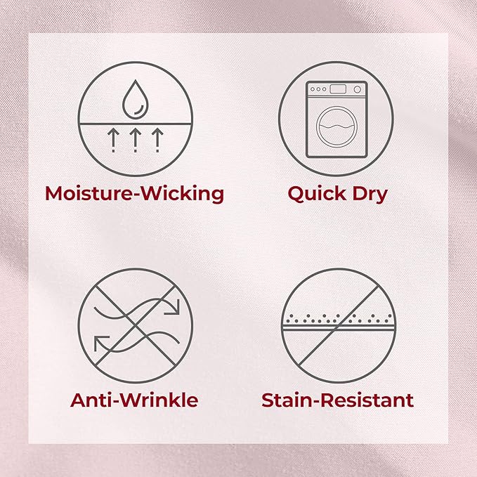 Mellanni Split King Sheets Set - 5 PC Iconic Collection Bedding - Hotel Luxury, Extra Soft, Cooling Bed Sheets - Wrinkle, Fade, Stain Resistant (Split King, Blush Pink)