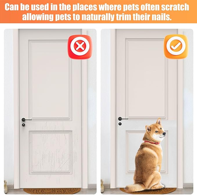 Pet Nail Self Adhesive Replacement Emery Paper Fits Most Dog Scratch Pad Cat Litter Box DIY on The Places Where Pets Like to Scratch Alternatives to Cat and Dog Nail Clippers (10in*13ft, White)-Mewly Pet