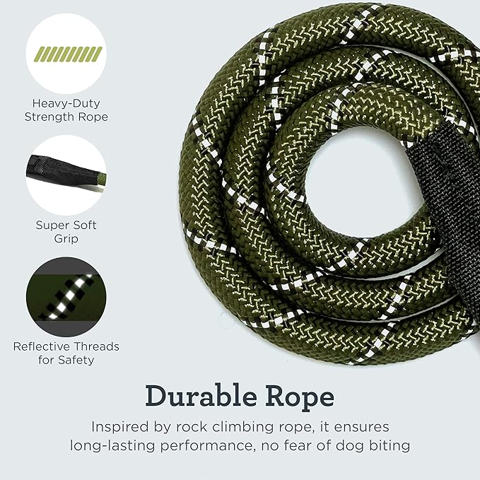Dog Seat Belt for Car | Universal Dog Car Seatbelt | Durable Reflective Rope with Clip Hook Latch, Buckle and Carabiner- Safe and Secure Pet Safety Restraint (Army Green)-Mewly Pet