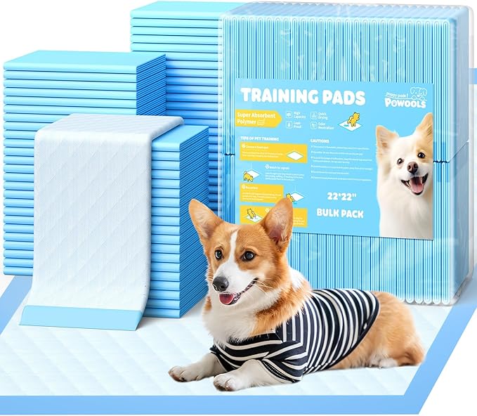 150-Pack Large Puppy Pads - 22'' x 22'' Pee Pads for Dogs Potty Training with Leak-Proof Quick-Dry Design, 6-Layer Dog Pads Large, Blue-Mewly Pet