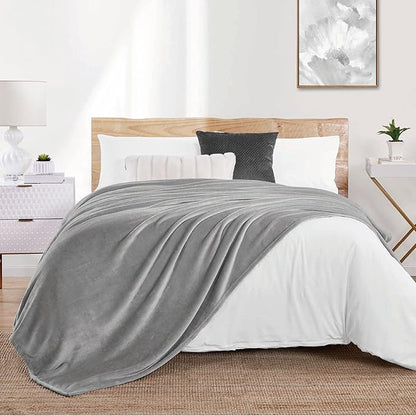 Walensee Fleece Blanket Plush Throw Fuzzy Lightweight (King Size 108x90 Ash Grey) Super Soft Microfiber Flannel Blankets for Couch, Bed, Sofa Ultra Luxurious Warm and Cozy for All Seasons