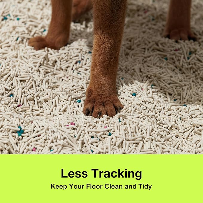 VETRESKA Tofu Cat Litter, Natural Strong Clumping Flushable Litter Pellets, Ultra Water Absorbent Deodorant Tofu Litter, Dust-Free Low Tracking Cat Litter, Cactus(5.5lb×4bags)-Mewly Pet