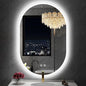 S'bagno 20x36 Inch Oval LED Mirror for Bathroom with Front and Backlight, Anti-Fog, 3 Colors Temperature & Dimmable, Bathroom Mirror with Lights with Memory Function, Waterproof, Shatter-Proof