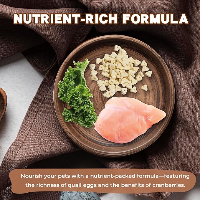 Freeze Dried Chicken & Kale Cube Cat & Dog Treats Biscuits, Dehydrated High Protein Weight Control Traing Treats for Small Dogs Cats 1.8 Ounce-Mewly Pet