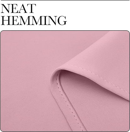 NICETOWN Patio Glass Door Blackout Curtains for Bedroom/Living Room, Privacy Panel Drapes for Dining Room and Guest Room (Crystal Pink, 42 inches Wide x 90 inches Long, 1 Pair)