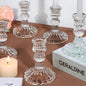 DARJEN Candlestick Holders Set, 4" H Taper Candle Holders Bulk, 12Pcs Glass Candle Holders for Wedding, Festival, Party & Windowsill Decor