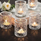 12pcs Votive Candle Holders, Clear Glass Candle Holder in Bulk, Tealight Candle Holder for Wedding Decor, Table Centerpiece, Home Decor and Holiday Decor