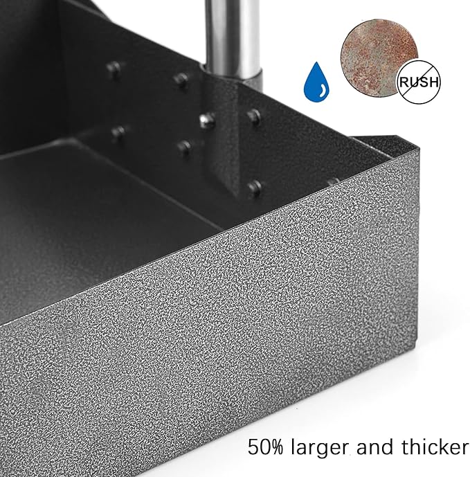 Dog Pooper Scooper for Large Dogs, Metal Aluminum Tray and Spade Poop Scoop Set with Adjustable Stainless Steel Long Handle, Pet Waste Removal Heavy Duty Poop Scooper-Mewly Pet