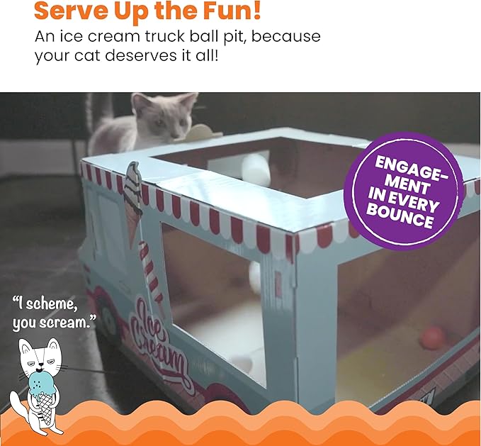 Catstages Kitty Cat Play Condo Ice Cream Truck-Mewly Pet