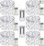 6 Pack Fairy Lights Battery Operated with Remote Control Timer, 26 FT 80 LED String Lights Outdoor Indoor, 8 Modes Twinkle Lights for Christmas Party Wedding Birthday Bedroom Décor (Cool White)