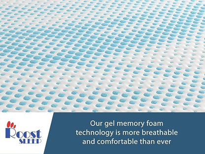 Roost Sleep Cool Cloud Supreme 3 Inch Gel Memory Foam Queen Mattress Topper – Cooling, Ventilated Design for Back and Pressure Relief