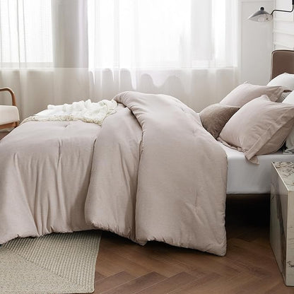 Bedsure California King Comforter Set - Warm Taupe Soft Bedding for All Seasons, Cationic Dyed Bed Set, 3 Pieces, 1 California King Size Comforter (104"x96") and 2 Pillow Shams (20"x36"+2")
