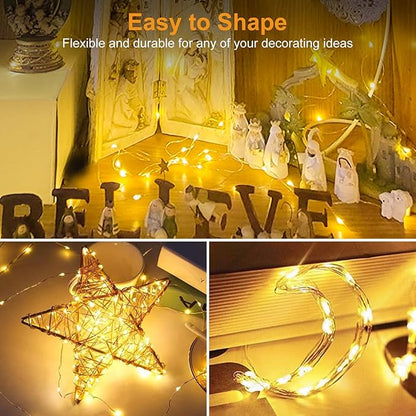 btfarm 12 Pack Fairy Lights Battery Operated [3 Modes], 7ft 20 Led Twinkle Lights String Lights Waterproof Bulk Small Mini Silver Wire for Mason Jars Vases Wedding Table Centerpiece, Warm White