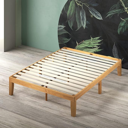 ZINUS Moiz Wood Platform Bed Frame, Wood Slat Support, No Box Spring Needed, Easy Assembly, Natural, Full