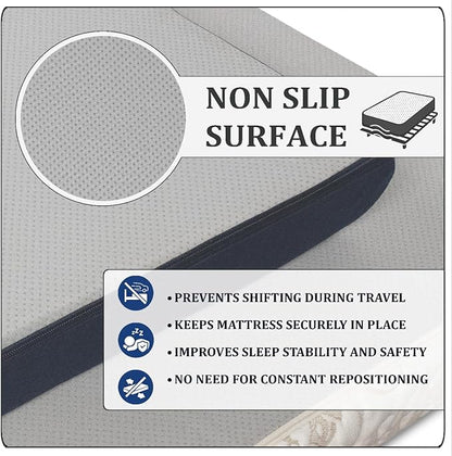 Foamma 10" x 39" x 75" Water Resistant Gel Memory Foam RV Bunk Mattress, Firm High Density Foam Base, Comfortable and Durable Polyester Cover, Truck, Camper, Travel Trailer, Made in USA!
