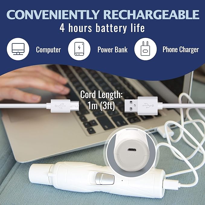 Cat and Dog Nail Grinder - Rechargeable Electric Pet Nail Clipper & Trimmer- Painless Paws Grooming - Quiet 2-Speed Motor. 3 Size Ports for Small, Medium, Large Pets- Up to 4 Hours of Charge-Mewly Pet