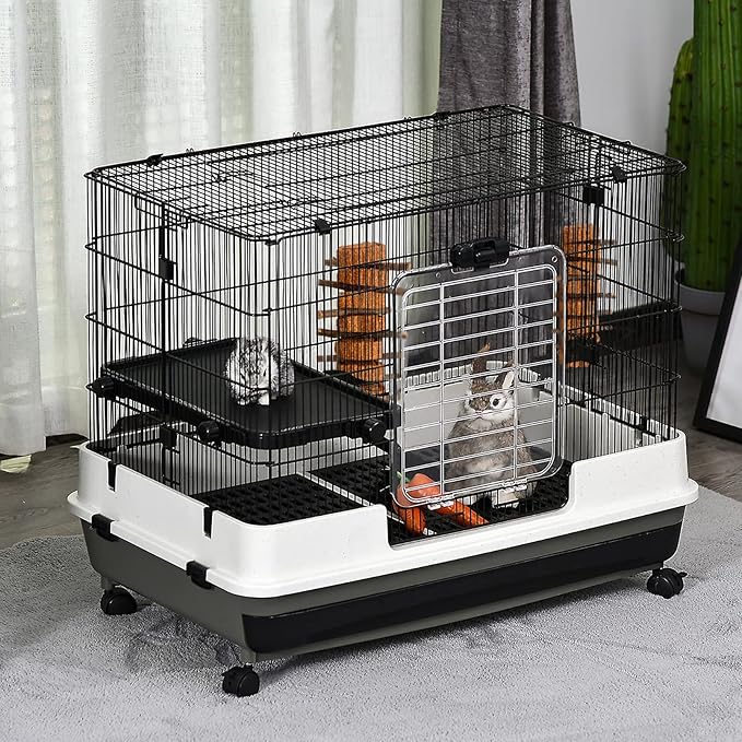 Bunny Carrot Cake Chew Toys,Rabbit Teeth Grinding Hanging Chinchillas Molar Toy Improve Dental Health Natural Apple Sticks for Guinea Pigs Rats Hamsters Gerbils(4 Packs)-Mewly Pet