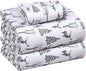 RUVANTI Flannel Sheets Twin Size - 100% Cotton Double Brushed Twin Sheets Set, Deep Pockets 16 Inches, All Seasons Breathable & Extra Soft Bed Sheets, Warm & Cozy, 3 Piece, Dry Winter
