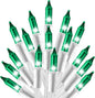 Holiday Essence 100 Green Christmas St. Patrick's Day Light Set, 20.6 Feet White Wire Indoor Outdoor