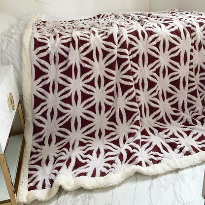 LOMAO Sherpa Fleece Blanket Fuzzy Soft Throw Blanket Dual Sided Blanket for Couch Sofa Bed (Rose Brown, 60''x80'')