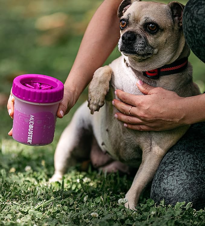 Dexas MudBuster Portable Dog Paw Cleaner, Small, Fuchsia - Premium Quality Pet Accessory-Mewly Pet