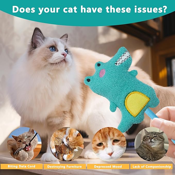 3pcs Safe Cat Rope Toy with Catnip,Teeth Clean Toy for Cat, Cat Chew Toys for Indoor Cat,Kitten Interactive Toys-Mewly Pet