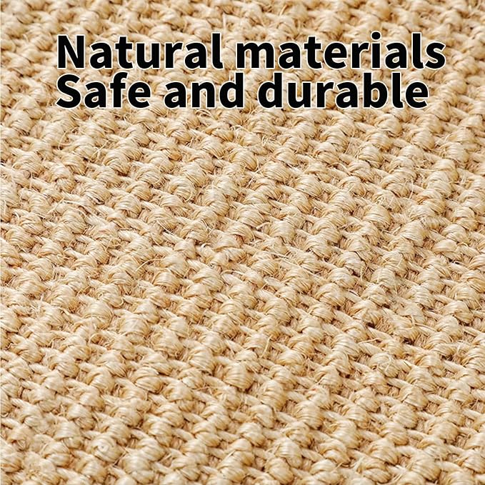 PODOO Bunny Scratch Pads, Sisal Rabbit Scratching Pad, Natural Rabbit Resting Mats for Cages, Forage Grass Mat Indoor Essentials Accessories for Guinea Pig Cat (4Pcs, 23.6 x 15.7 inches)-Mewly Pet