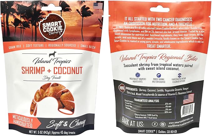 Smart Cookie All Natural Soft Dog Treats - 5 Flavor Variety Pack (5oz Each) - Healthy Dog Treats for Dogs & Puppies with Allergies, Sensitive Stomachs - Chewy, Grain Free, Made in USA-Mewly Pet