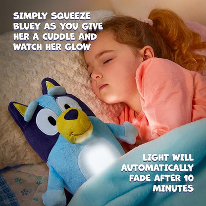 Bluey Goglow Pal Light Up Nightlight, 2-in-1 Interactive Snuggly Toddler Light, Soothing Night Light for Kids of Ages 2+