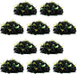 NUPTIO Black Roses Artificial Flowers Pcs of 10 Fake Flower Bouquet Black Hydrangea Flowers Artificial, 15 Heads Fake Roses with Base, Real Looking Black Artificial Flowers (Black)