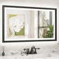 TETOTE 40x24 LED Bathroom Mirror with Lights Black Metal Framed Front & Back Light Vanity Mirror Baroque Gothic Antifog Stepless Dimmable White/Warm/Natural,CRI90+,Waterproof(Horizontal/Vertical)