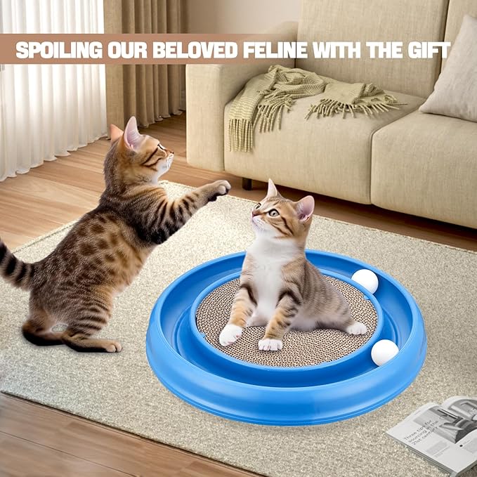 Cat Track Balls Replacement Track Balls for Turbo Round Scratcher Toy (4 pcs)-Mewly Pet