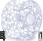Ollny Christmas Lights Cool White, 600LED 197FT Christmas Tree Lights IP67 Waterproof, Plug in Fairy Lights with Remote 8 Modes Timer, Xmas Light for Outdoor Indoor House Holiday Decor