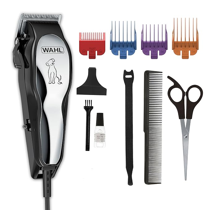 Wahl USA Clipper Pet-Pro Dog Grooming Kit - Electric Corded Dog Clipper for Dogs & Cats with Fine & Medium Coats - Model 9281-210-Mewly Pet
