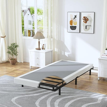 Low Profile Box Spring Twin,3 Inch Box Spring for Twin Size Bed,Heavy Duty Bed Base,Metal Mattress Foundation,Easy Assembly/Noise Free/Non Slip