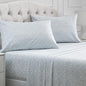 Mellanni Full Sheets Set - 4 PC Iconic Collection Bedding - Hotel Luxury, Extra Soft, Cooling Bed Sheets - Wrinkle, Fade, Stain Resistant (Full, Laced Sky Blue)