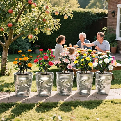 2Pack Artificial Camellia Tree, 2FT Faux Camellia Plant in Pot with White Flowers for Spring Home Front Door Outdoor Indoor Decoration,White