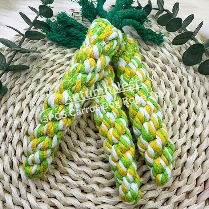 3PCS Rainbow Woven Pet Chew Set, Colorful Puppy Teething Chews, Dog Chew Toys, Cat Teething Playset, Soft & Safe Interactive Pet Chews-Mewly Pet