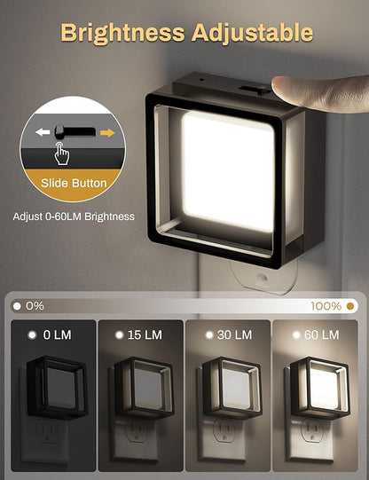DORESshop LED Night Light, Plug-in [4 Pack], Dusk to Dawn Sensor, Night Lights Plug into Wall for Bedroom, Bathroom, Toilet, Stairs, Kitchen, Hallway, Kids,Adults, Nightlight, Daylight White 5000K…