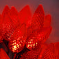 Wintergreen Lighting 25 Red C7 Christmas Lights, 17 Ft – Red LED String Lights for Outdoor Holiday Decor, Valentine's Day and Party Lighting